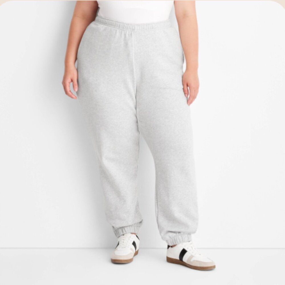 Women's Leisure Studio Mid-Rise Joggers. Universal Thread Heather Grey XXL